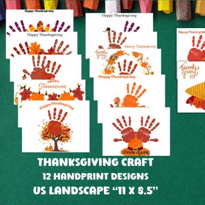 Thanksgiving Handprint Craft Bundle,thanksgiving handprint art craft for preschool, daycare and homeschool art crafts, thanksgiving keepsake