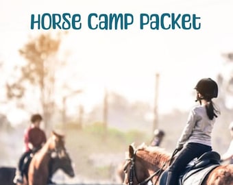 Horse Camp Activity Bundle,Printable Summer Camp Worksheets, Games & Coloring Pages for Kids,Pony Party, Equestrian Fun, Horse Learning Pack