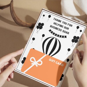 Printable Referral Thank you gift card holder for business referrals,gifts and goodies  Referral thank you for helping our business soar