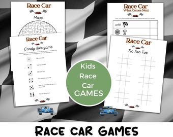 Kids Race Car Party Games,Printable Birthday Activities, racing theme party games,Auto Racing Party Game,Printable Racing Game,Racing Party