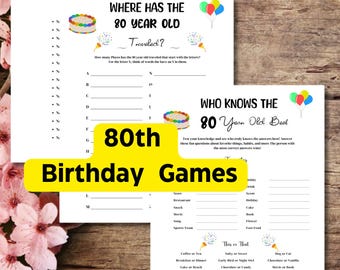 80th Birthday games, 80th birthday trivia, Born in 1946 Games, 80th birthday activities, 80th birthday quiz games