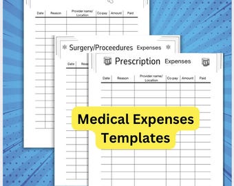 Medical Expense tracker,Medical costs Planner,Printable Healthcare  costs,Medical bill tracker,Healthcare cost Organizer,health cost Binder,