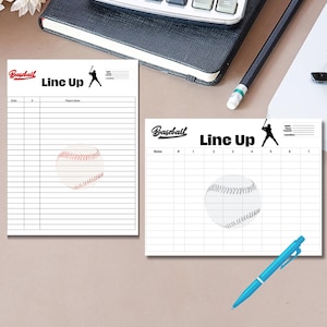 Baseball Lineup Card Template: Fillable PDF Roster & Batting Order