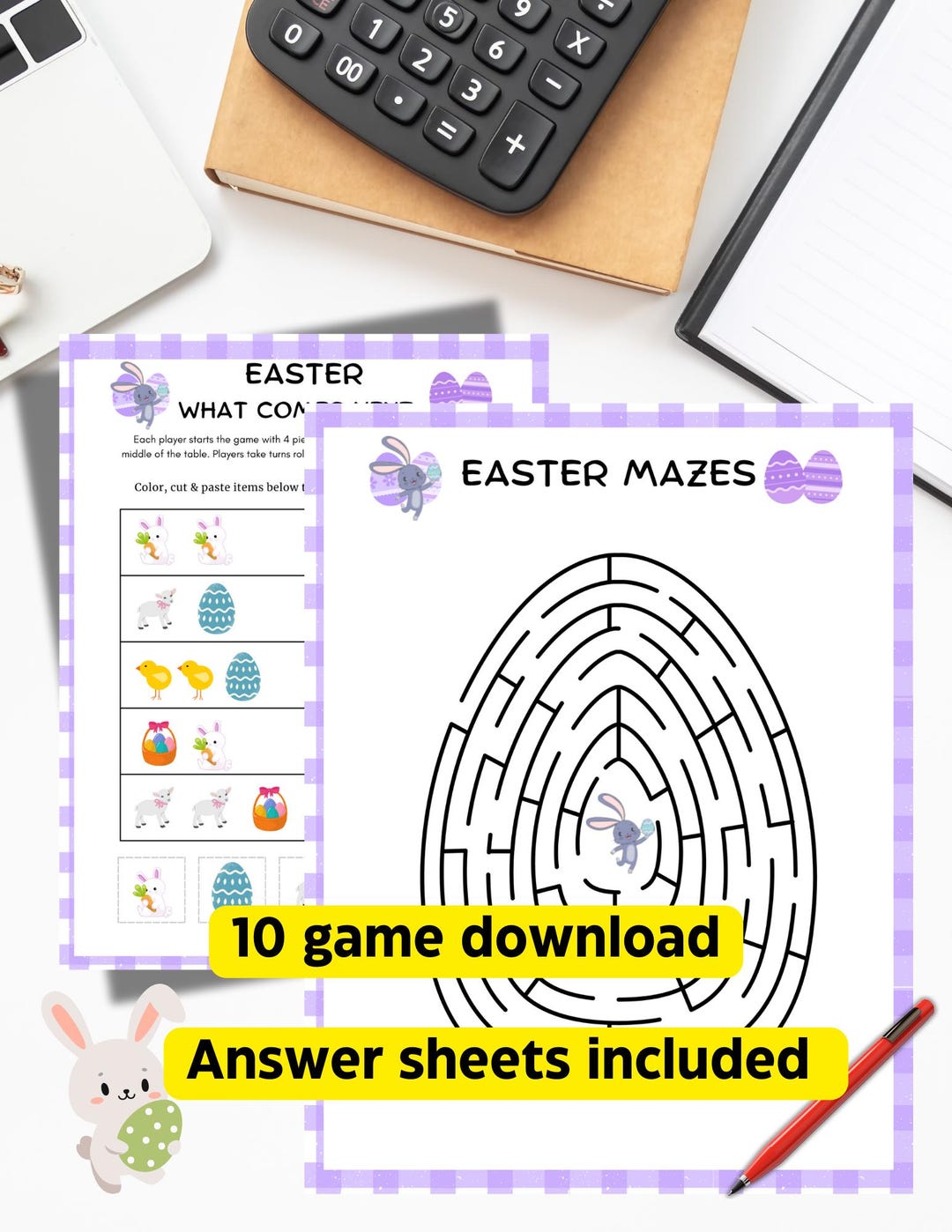 Easter Games Bundle, Easter Kids Games Printable Pack, Easter-themed ...