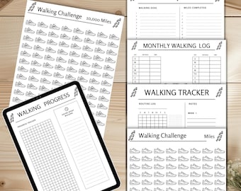 Walking tracker,Fitness log, Daily Step Log Printable, Walking Habit Tracker,Daily Walking Tracker,Fitness Step Log,Step Goal Tracker