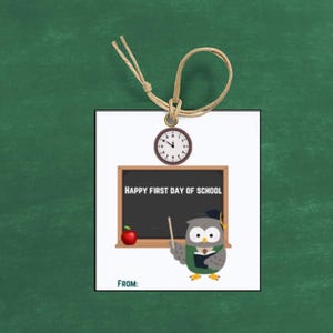 Printable Gift tag for Happy First day of school, first day of school tags for gifts, Back to school treats tags, back to school favor tags