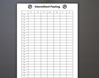 Weekly Fasting log, Intermittent Fasting Tracker, Diet & Health Planner, Fasting Log,Track Eating Windows, Progress,Fasting Schedule Tracker