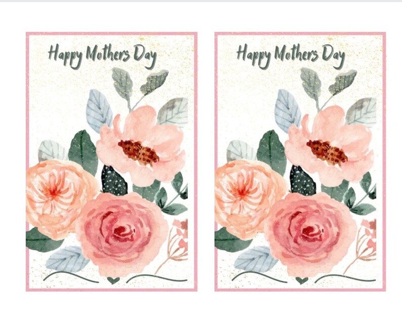 Mothers Day Gift Card Set Printable Present,mothers Day Gift Card