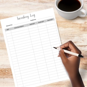 Printable Inventory Tracker: Small Business Stock Count Sheets (PDF Download)