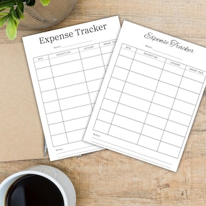 Expense Tracker Printable, Budget Planner, Monthly Finance Log,Money Organizer,Personal Budget Sheet,Minimalist Planner,Financial Pages