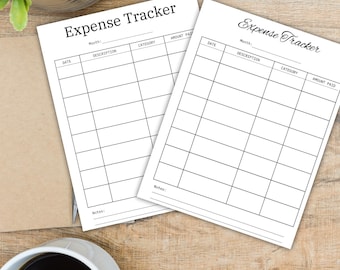 Expense Tracker Printable, Budget Planner, Monthly Finance Log,Money Organizer,Personal Budget Sheet,Minimalist Planner,Financial Pages