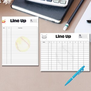 Softball Lineup Card Template: Fillable PDF Roster & Batting Order