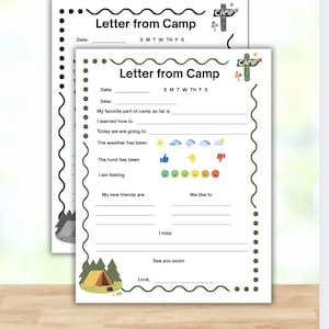 Printable Summer Camp Letter Template: Fill-in-the-Blank (PDF Download)