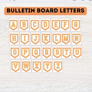 Fall themed Bulletin Board Letters printable, Autumn Bulletin board, bulletin board letters for Classroom/Senior center/door or fall events