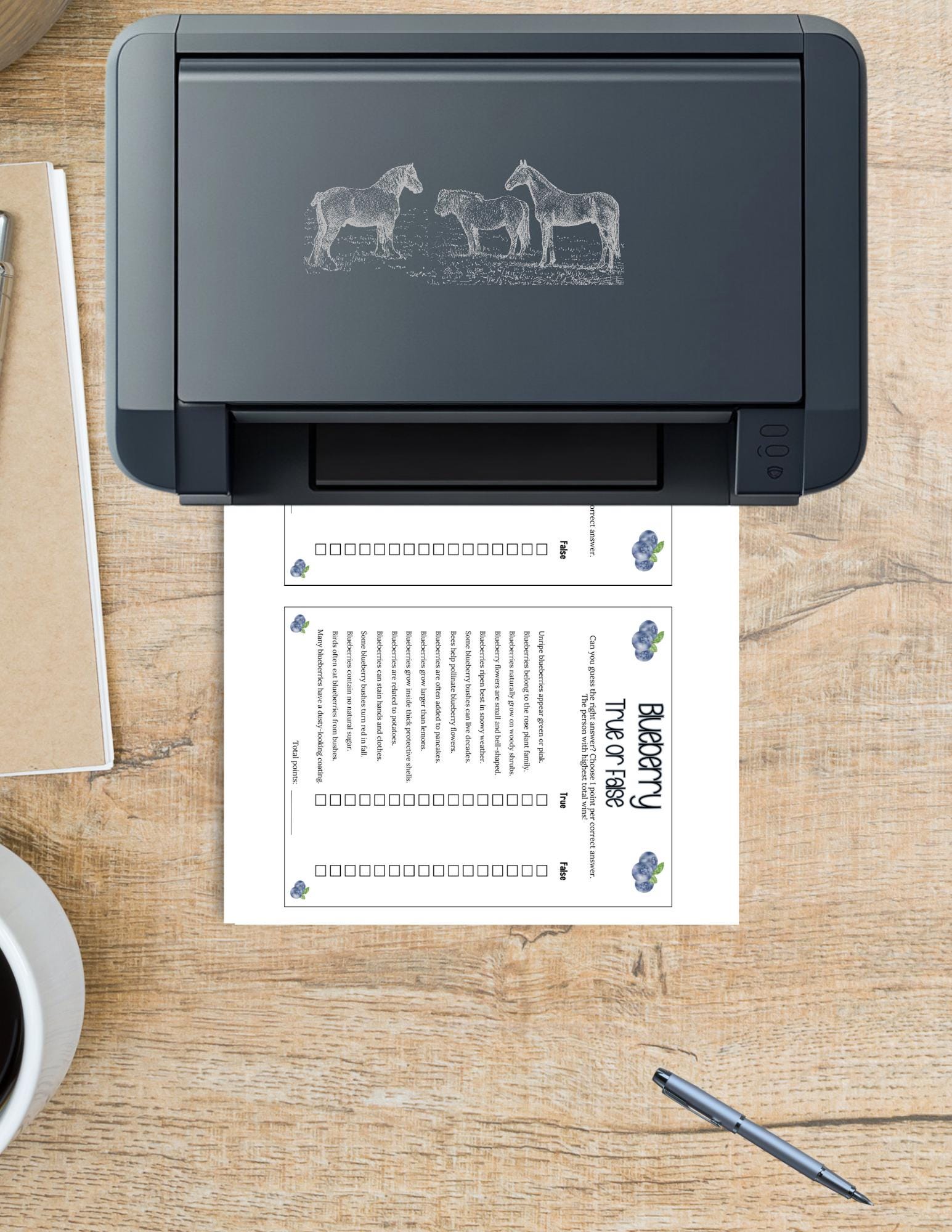 Blueberry Trivia Game Printable, Blueberry Trivia Quiz Game, Blueberry ...