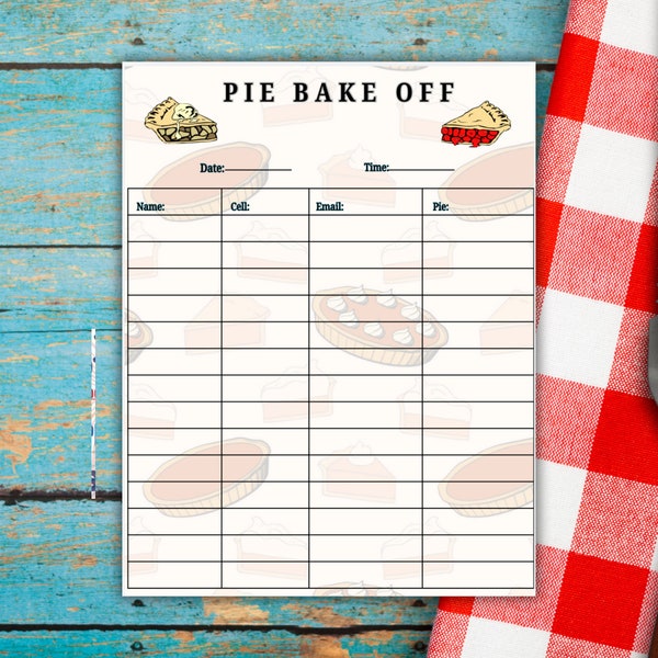 BAKING CONTEST SCORE SHEET TEMPLATE visual data 7