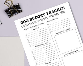 Suivi des dépenses pour animaux de compagnie, suivi du budget pour chien, registre des dépenses pour animal de compagnie imprimable, planificateur budgétaire pour chien, journal du budget pour animal de compagnie, finances pour chien, outil de financement pour animaux de compagnie