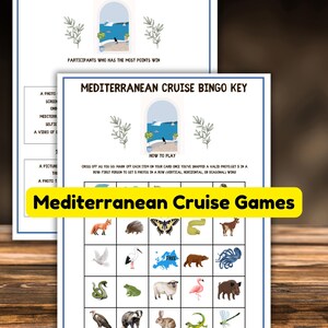 Mediterranean Cruise Games, Cruise Trivia Game, Printable Cruise Game, Cruise Quiz, Family Cruise Vacation Game, Cruise Ship Party Cruise