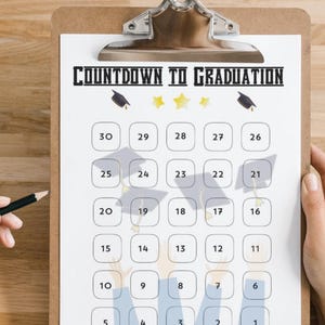 Graduation Countdown Calendar, watch the days fly by graduation countdown, graduation advent calendar