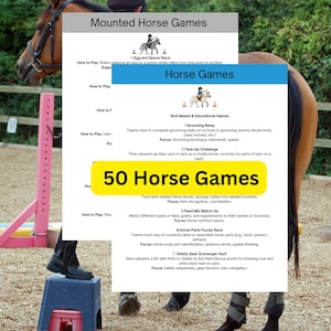 Horse Camp Games, Mounted & Unmounted Riding Activities,Equestrian Team-Building Activities, Horseback Riding  Game Ideas for Kids and Teens