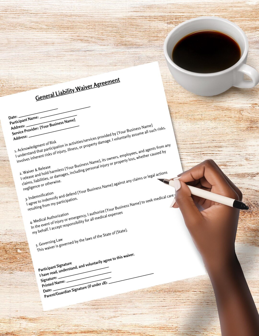 Liability Insurance General Contract Example Printable General Liability Contract Template, Business Liability ...