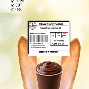 Easter food Labels, Printable Easter Party Food tags, Funny Supermarket Easter food labels, Easter Basket Stuffers, Easter Treats Tags