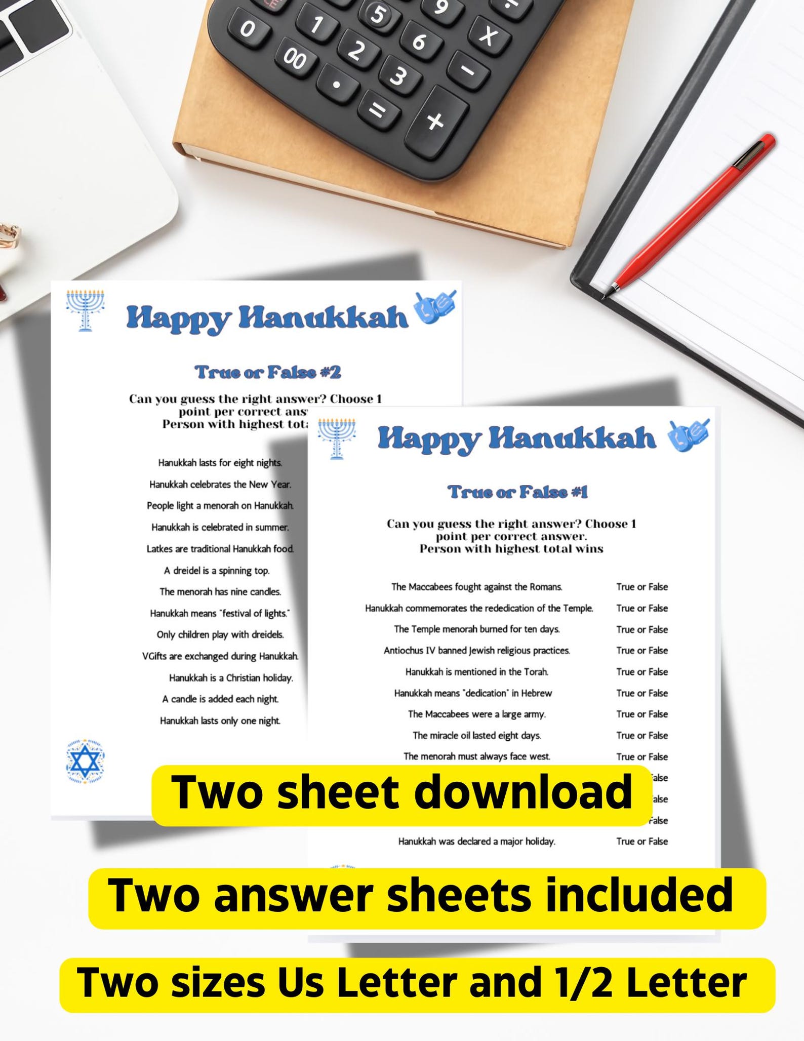 Hanukkah trivia game