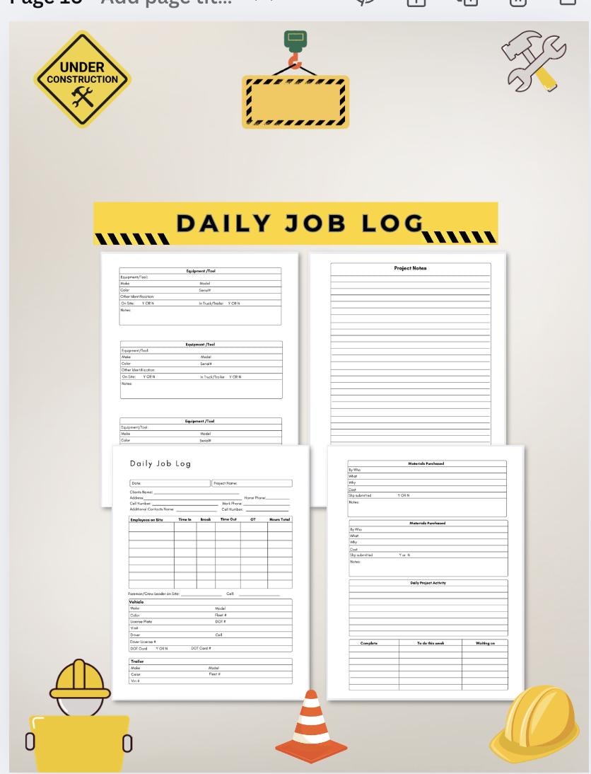 Daily Job Log,construction Site Management Report,daily Job Log