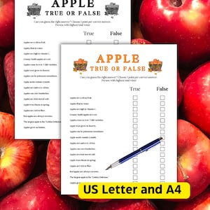 Ultimate Apple Trivia Quiz,apple True or False Trivia Game: Family ...