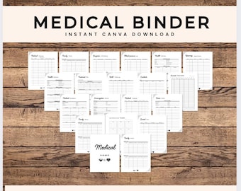 Medical Binder,medical tracker,Medical Planner Printable,Healthcare Planner,Medical information log,Healthcare Organizer,Home health Binder,