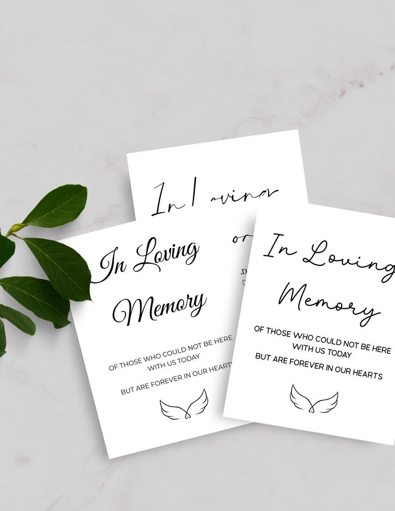 In Loving Memory Sign, Printable in Loving Memory Sign for Showers ...