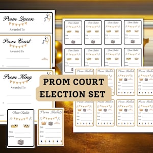 Prom Court Election Bundle: Printable Ballots & Awards (PDF)