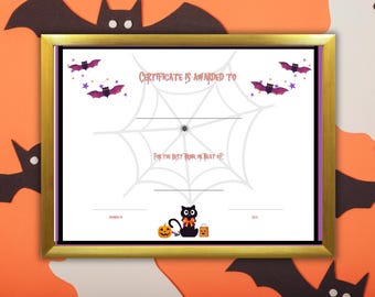 Halloween Trunk or Treat Award Certificate,Printable Winner Trophy, Trunk or treat trophy certificate award, Trunk or treat event award