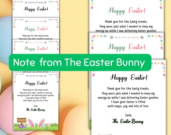 Easter Bunny Letter,Printable Easter Bunny Letter, Easter Printable, Official Letter from The Desk of the Easter Bunny,Bunny thank you