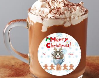 Hot Cocoa Bomb Gift Tag Bundle,Christmas Holiday Favor (PDF Download), hot cocoa gifts, hot cocoa kits, Printable hot cocoa bomb gift tags