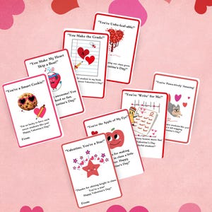 Classroom Valentine&#39;s Day Cards: Kids Treat Tags (PDF Download)
