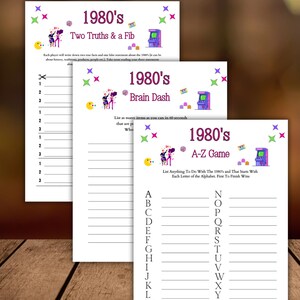 1980s Trivia Game: Retro Party Games (PDF Download)
