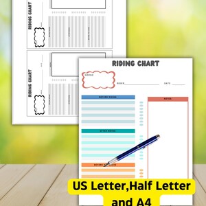Horseback Riding Checklist Chart: Beginner Rider Responsibility, Lesson ...