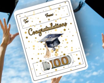 Graduation Money Card Holder,Graduation Cash Holder,Printable Money Card for High School or College Graduates,Congrats Gift Holder