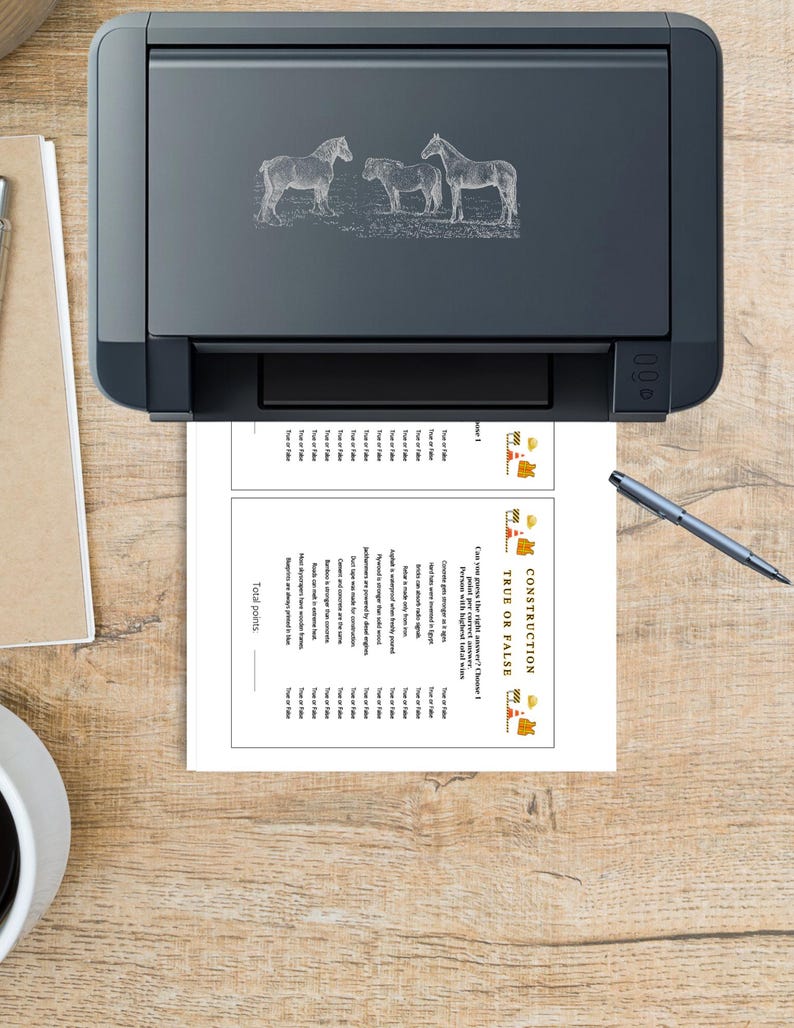 Construction Trivia Construction Party Games: Construction Party Celebration (printable PDF ...