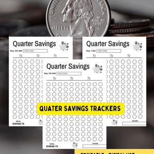 Quarter Savings Tracker: 365 Day Printable (PDF Download)