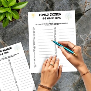 Family Reunion A-Z Games: Printable Trivia (PDF Download)