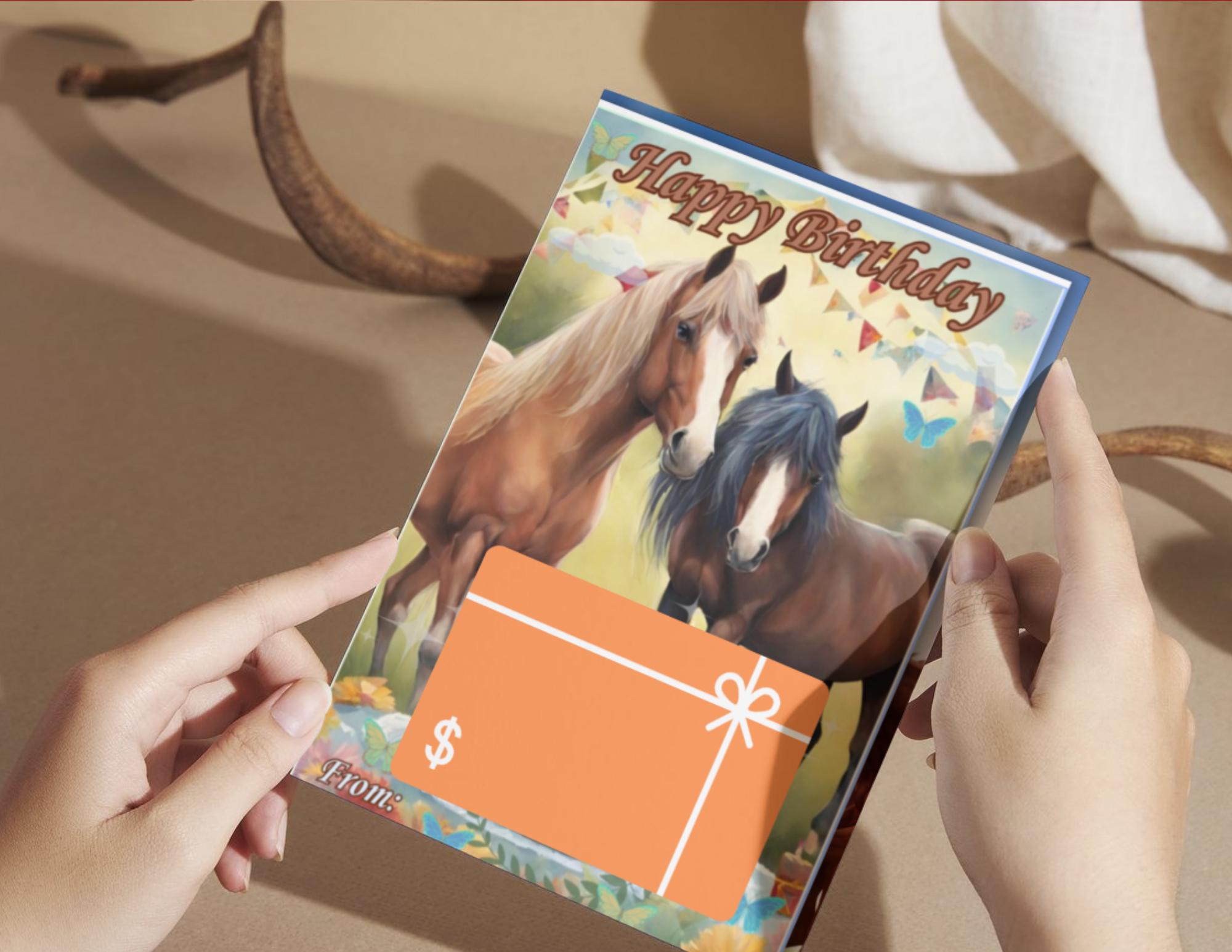 Biglietto Di Auguri Per Lei Con Cavallo – 15x15 Cm, Stampato In Inghilterra Su Carta FSC, Con Busta, Per Compleanno Amanti Cavalli - 4