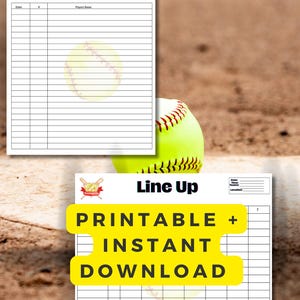 Softball Lineup Card Template,softball Player Roster,team Roster for ...