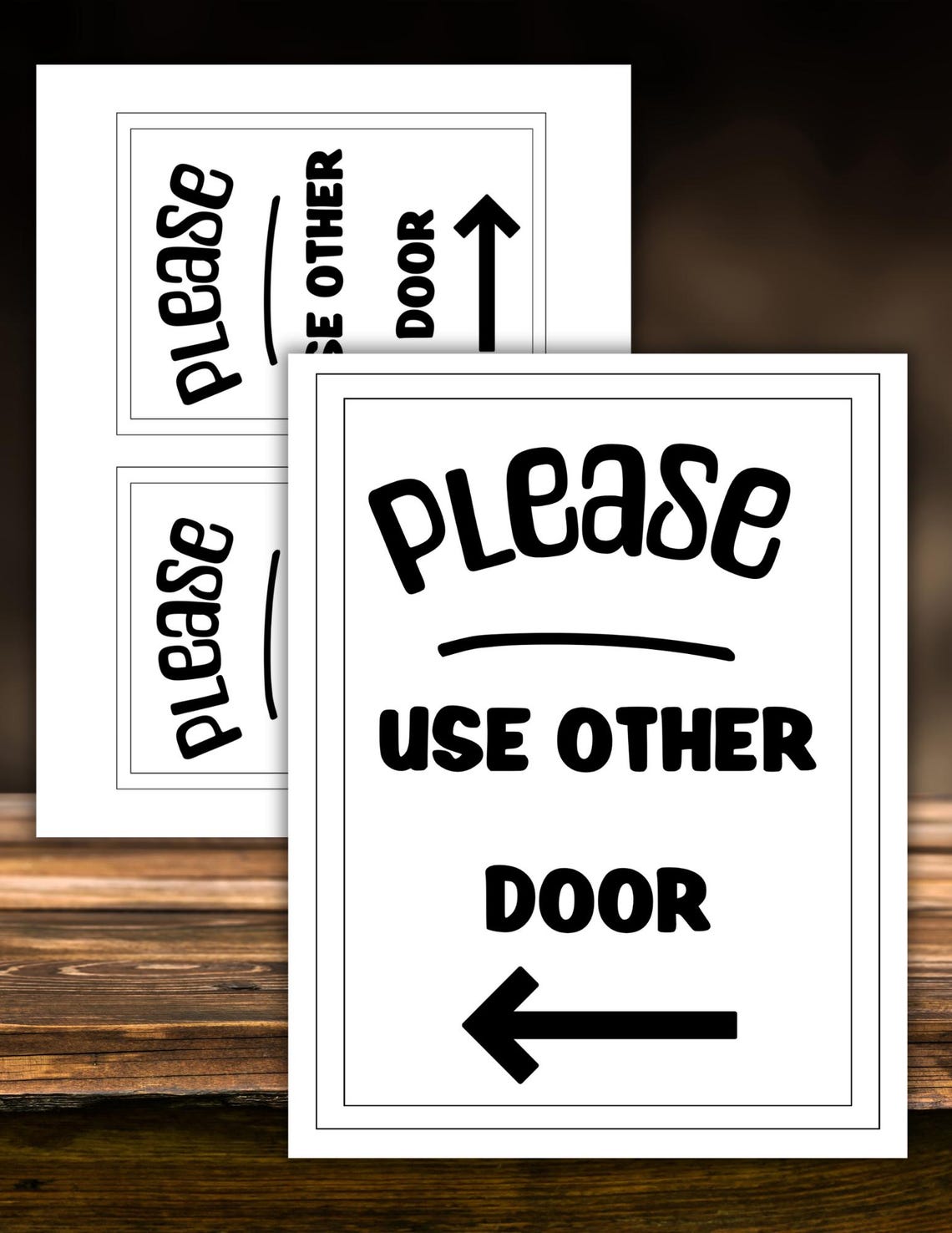 Clever Redirection Sign Please Use Other Door Sign,printable PDF Sign for Doors & Entrances ...