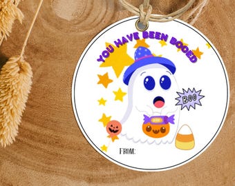 You've Been Booed Tag, Ghost boo theme favor and treat tags, Halloween Treat Bag Printables (PDF), you have been boo'd tag, boo tag
