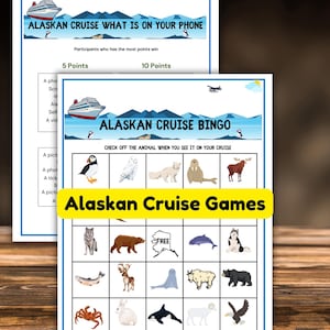 Alaskan Cruise Games: Family Bingo & Activities (Printable PDF Download
