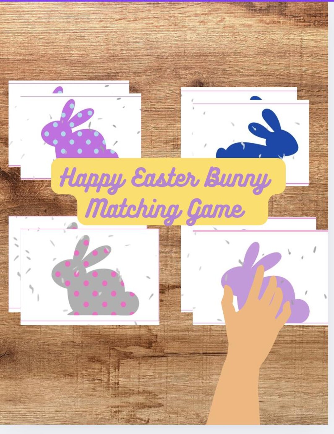 Easter Bunny Matching Game: Picture Card Game (printable PDF) - Etsy