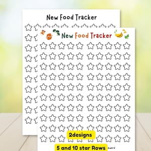 Picky Eater Food Tracker: Kids Reward Chart (Digital Download, PDF File)