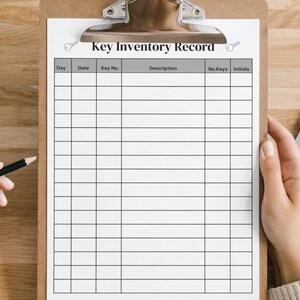 Key Sign Out Sheet & Master Key Log (PDF Download) - Etsy